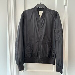 H&M Men’s Lightweight Bomber Style Jacket Black Size Large